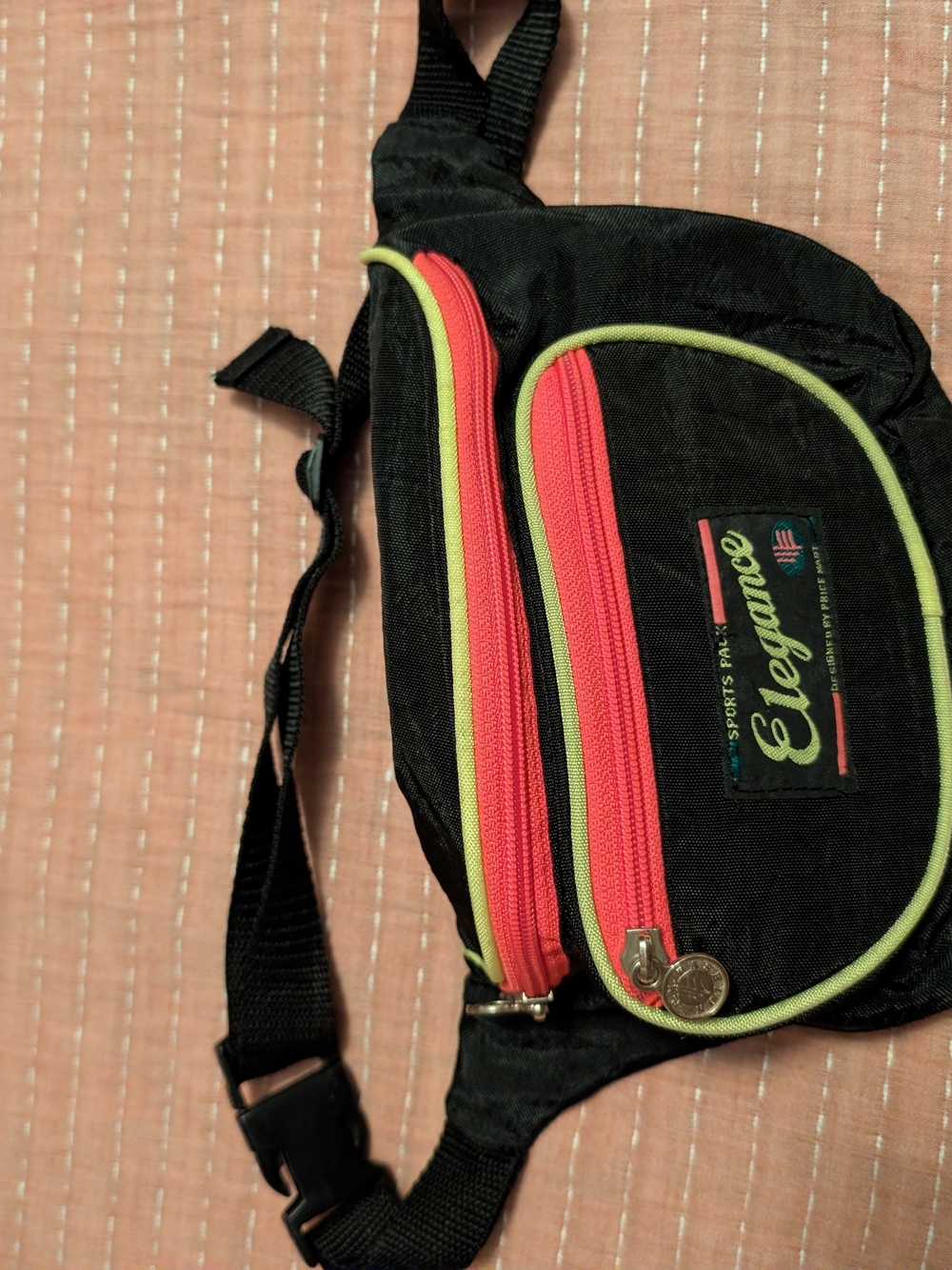 Price Mart - Elegance Black Sports Pack With Neon Pink And Yellow Accents